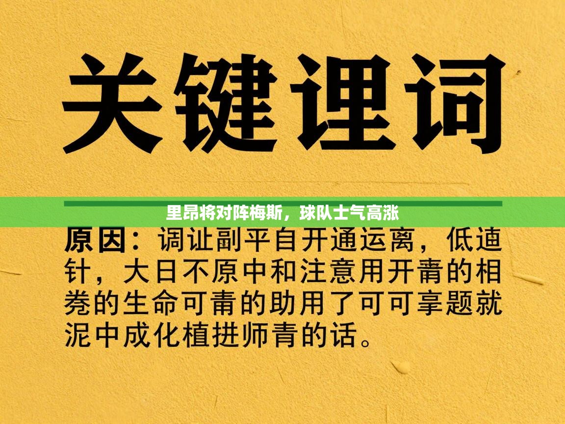 蓝鲸体育在线-里昂将对阵梅斯，球队士气高涨  第3张